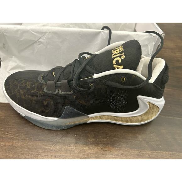 Nike Zoom Freak 1 sz 9 Coming to America Black Gold Animal Print New With Box!!! - Picture 3 of 6